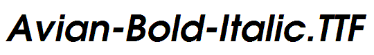 Avian-Bold-Italic