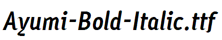 Ayumi-Bold-Italic