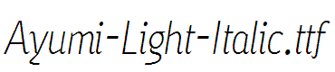 Ayumi-Light-Italic