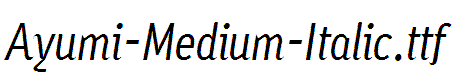 Ayumi-Medium-Italic