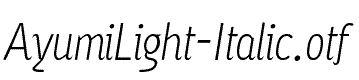 AyumiLight-Italic