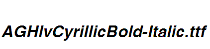 AGHlvCyrillicBold-Italic