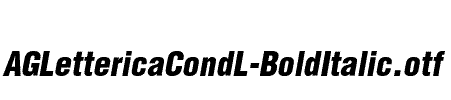 AGLettericaCondL-BoldItalic