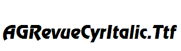 AGRevueCyrItalic