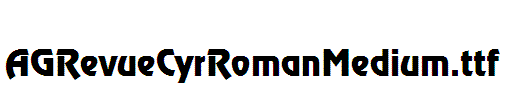 AGRevueCyrRomanMedium