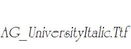 AG_UniversityItalic