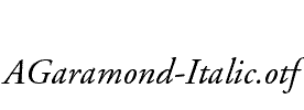 AGaramond-Italic