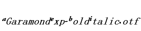 AGaramondExp-BoldItalic