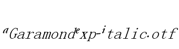 AGaramondExp-Italic