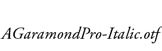 AGaramondPro-Italic