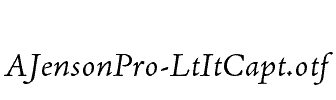 AJensonPro-LtItCapt