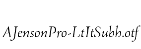 AJensonPro-LtItSubh
