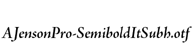 AJensonPro-SemiboldItSubh