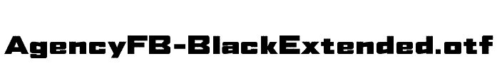 AgencyFB-BlackExtended