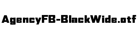 AgencyFB-BlackWide