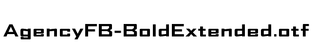 AgencyFB-BoldExtended