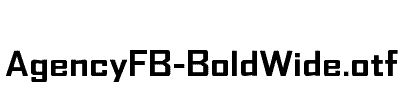 AgencyFB-BoldWide