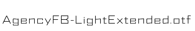 AgencyFB-LightExtended