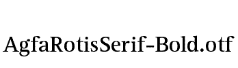 AgfaRotisSerif-Bold