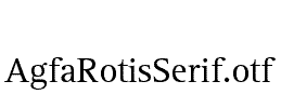 AgfaRotisSerif