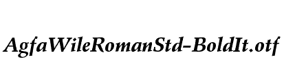 AgfaWileRomanStd-BoldIt