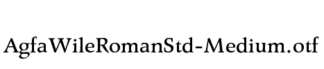 AgfaWileRomanStd-Medium