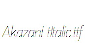 AkazanLtItalic