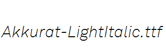Akkurat-LightItalic