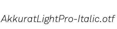 AkkuratLightPro-Italic