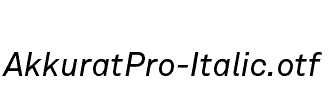 AkkuratPro-Italic