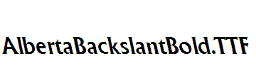 AlbertaBackslantBold