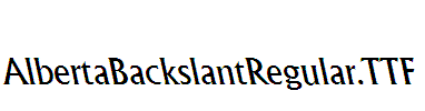 AlbertaBackslantRegular