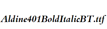 Aldine401BoldItalicBT