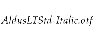 AldusLTStd-Italic