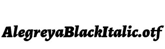 AlegreyaBlackItalic