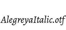 AlegreyaItalic