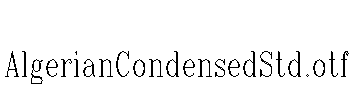 AlgerianCondensedStd