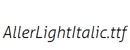 AllerLightItalic