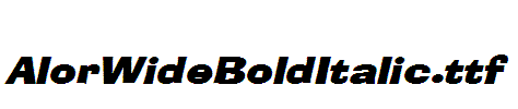 AlorWideBoldItalic