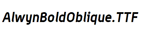 AlwynBoldOblique