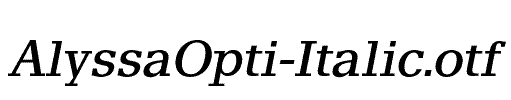 AlyssaOpti-Italic