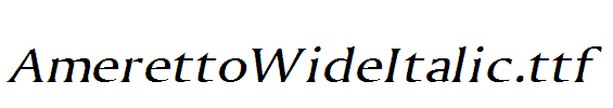 AmerettoWideItalic