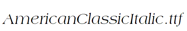 AmericanClassicItalic