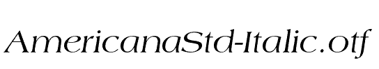 AmericanaStd-Italic