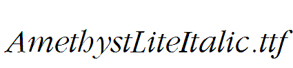 AmethystLiteItalic