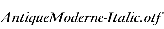 AntiqueModerne-Italic