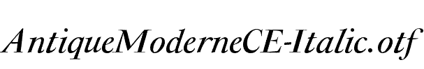AntiqueModerneCE-Italic