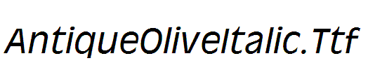 AntiqueOliveItalic