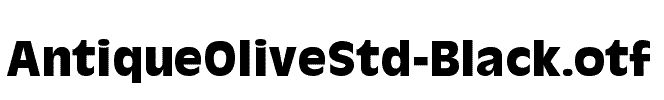AntiqueOliveStd-Black