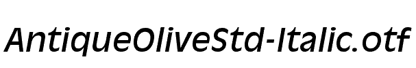 AntiqueOliveStd-Italic